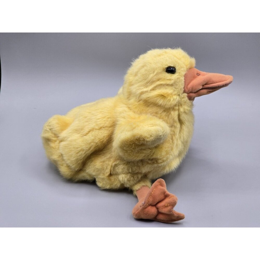 Folkmanis Hand Puppet Yellow Duck Duckling Orange Beak Small Easter Basket‎ Gift